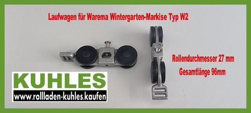 Laufwagen für Warema Wintergarten-Markise w2 Typ 900