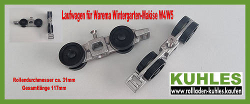 Laufwagen für Warema Wintergarten-Markise W4 W5