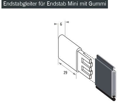 Mini-Endstab-Gleiter